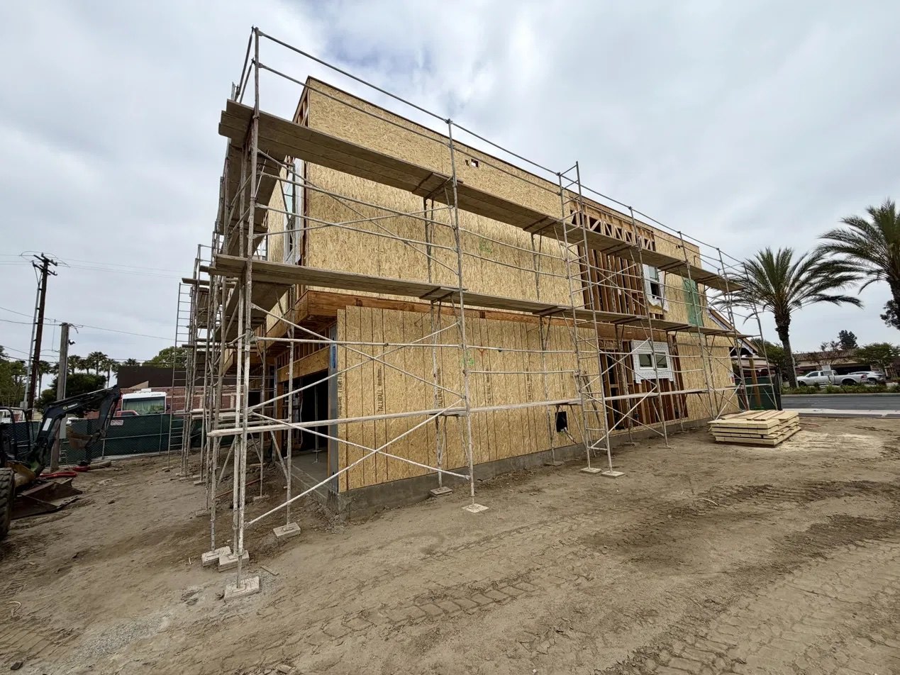Entrada construction progress, east elevation, May 2026