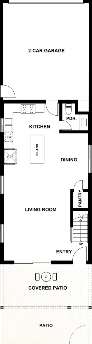 The Meridian first floor plan