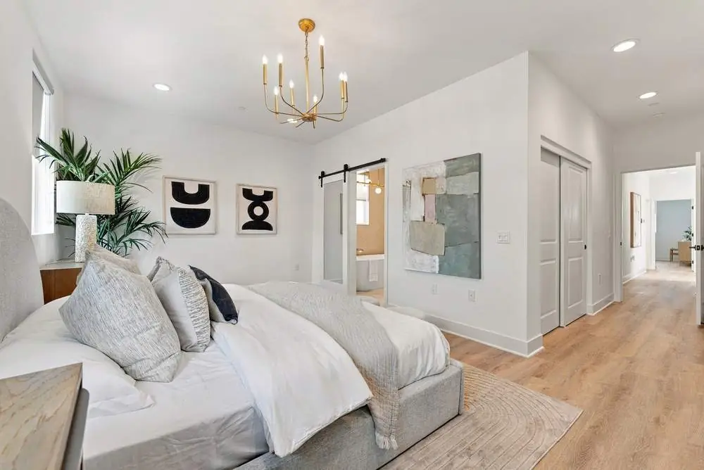 Primary bedroom in The Meridian