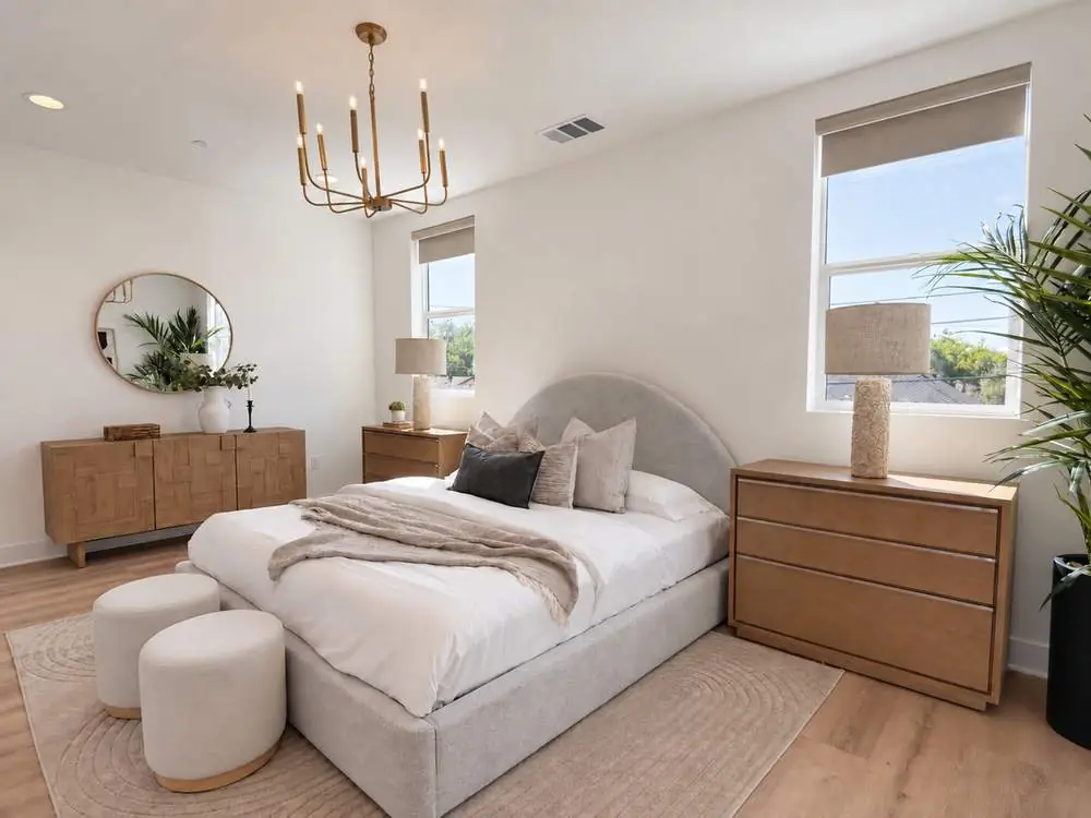 Primary bedroom in The Meridian