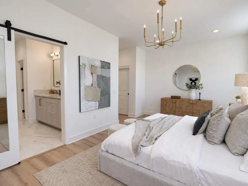 Primary bedroom in The Meridian