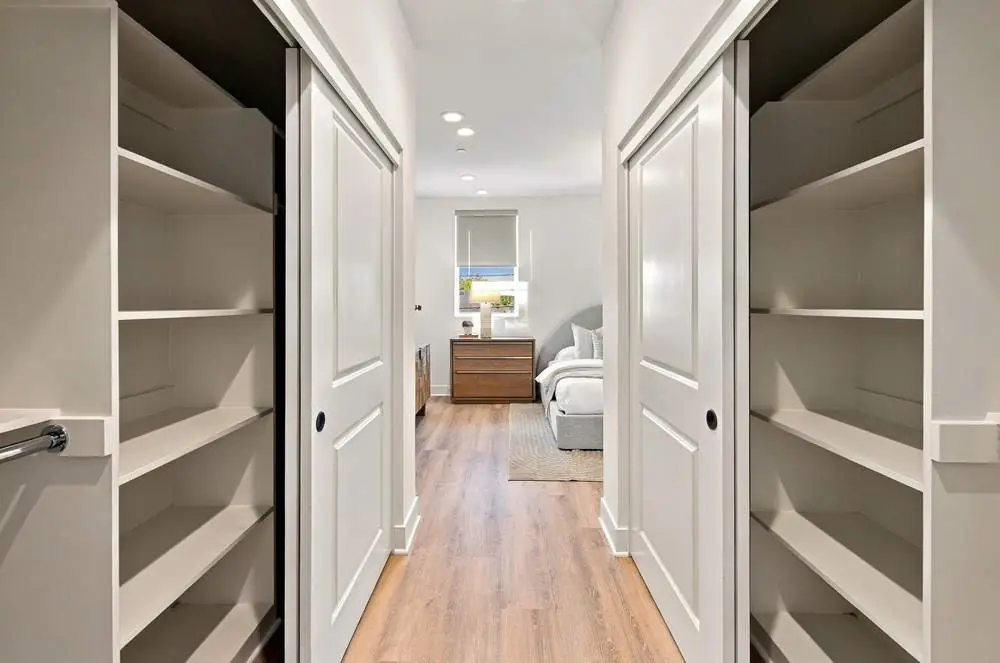 Primary closet in The Meridian